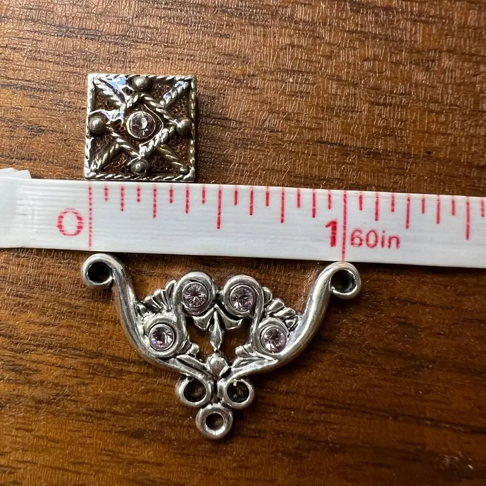 Jewelry Making Lot Square Metal Rhinestone Crystal Embellishment Earring Finding